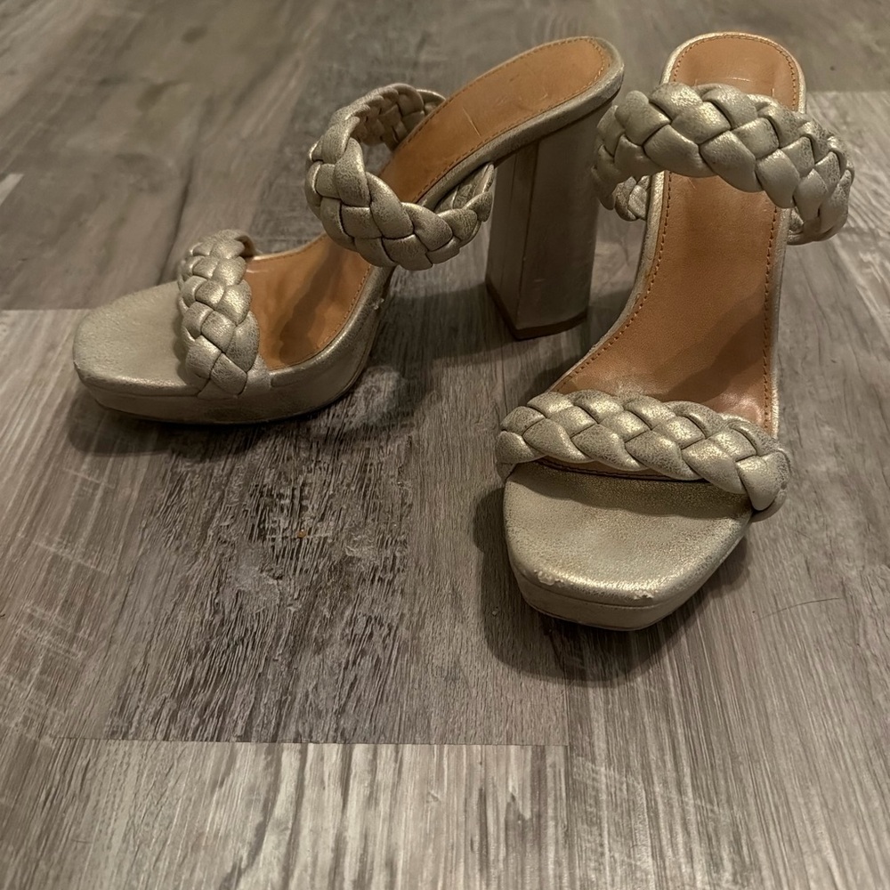 DV by Dolce Vita Metallic Braided Heels